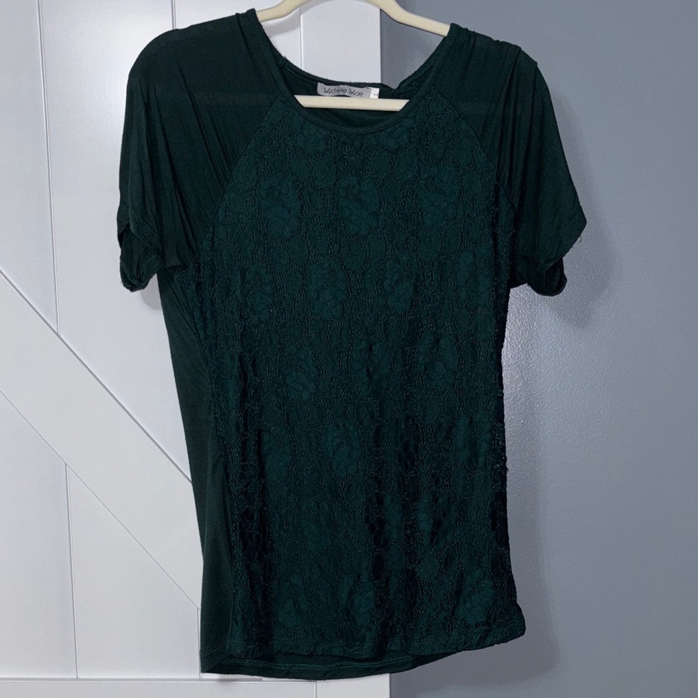 Lace Short Sleeve Top